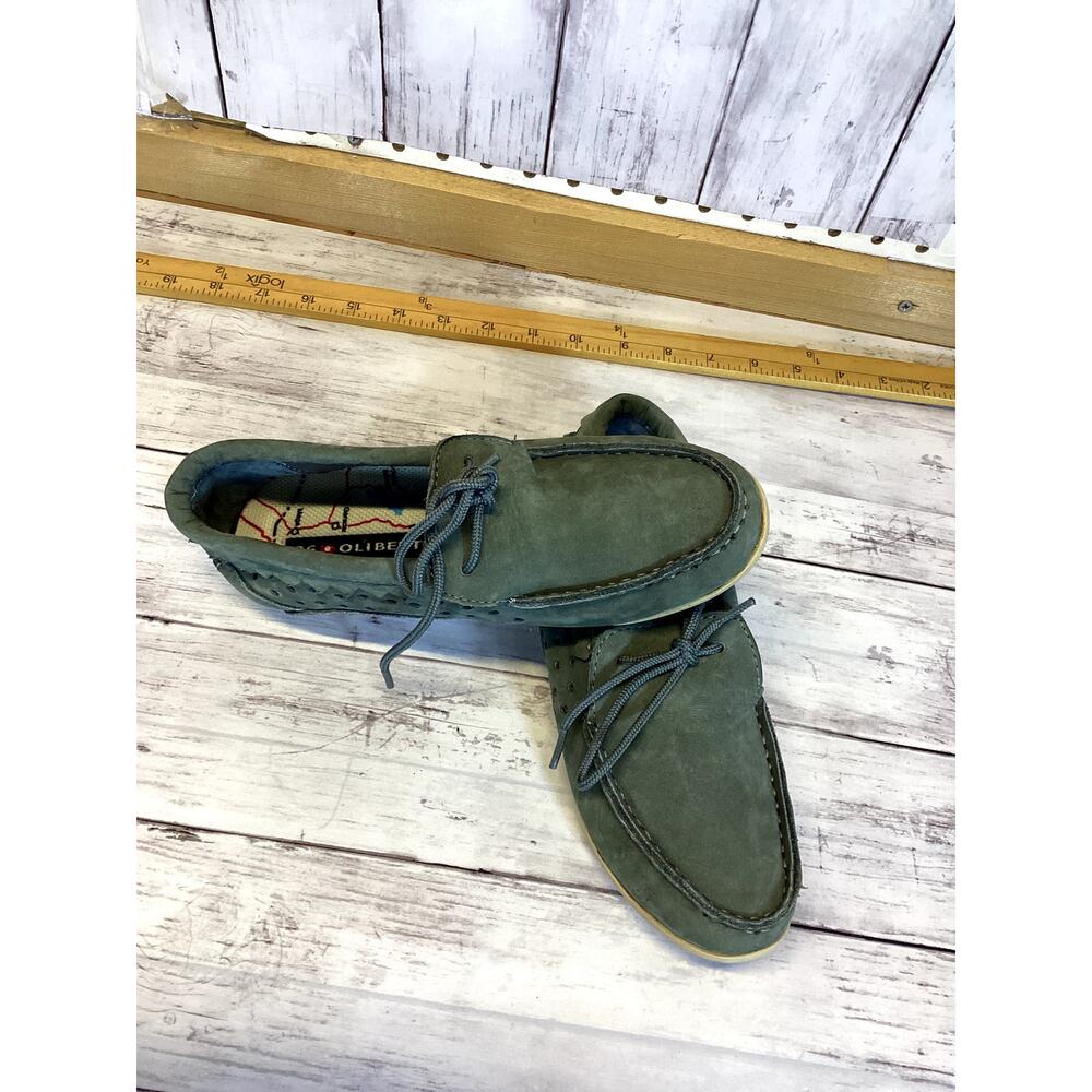 Oliberté Sage Green Suede Moccasin Loafers - Women’s Size 36